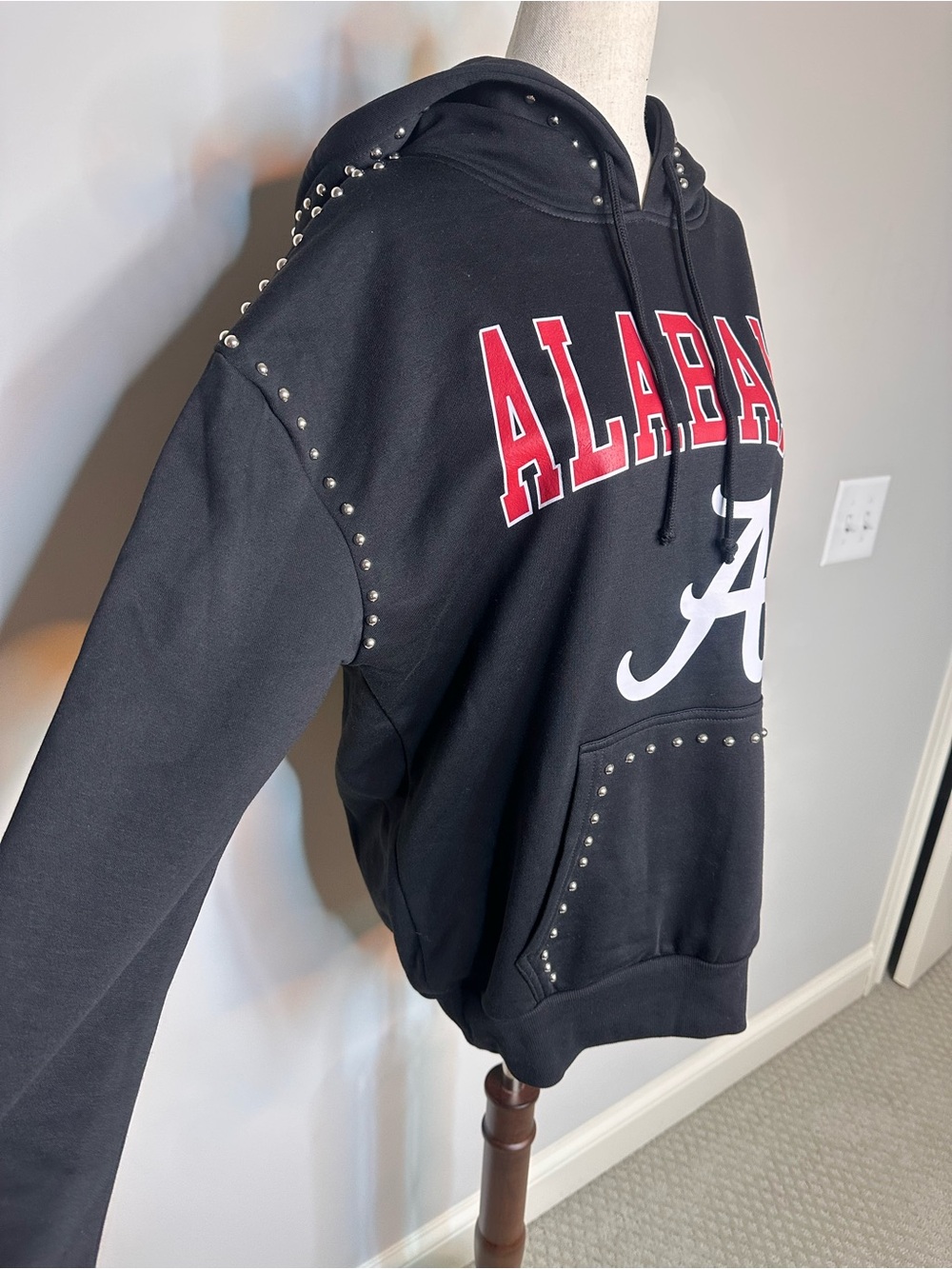Like new Sz M Gameday Couture Alabama black studded hoodie - Picture 2 of 9